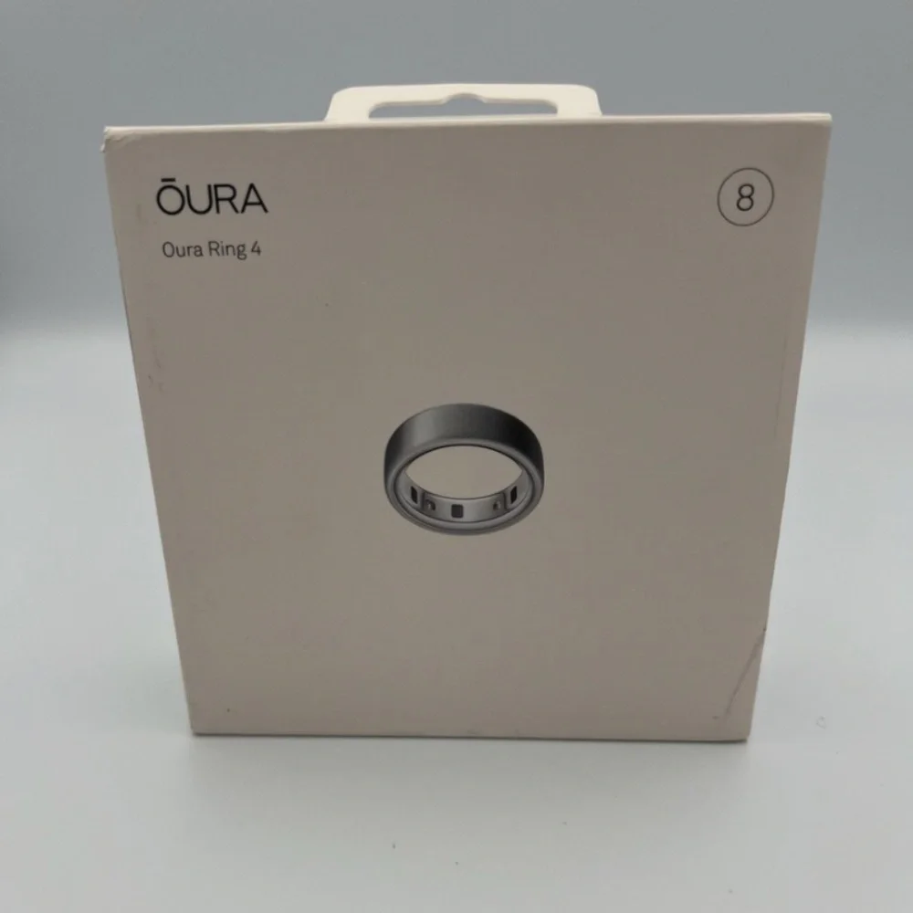 Oura Ring 4 - Brushed Silver - Size 8
